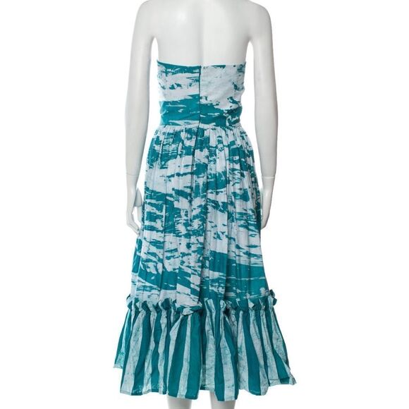 Sika Nia Strapless Printed Knee-Length Dress sz 10 - Picture 3 of 8